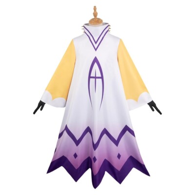 Hazbin Hotel Cosplay Adam Costume Mens Outfit Cloak Gloves Hat Full Set