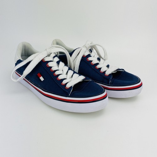 tommy hilfiger blue canvas shoes