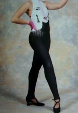 Dance Unitard FACE Costume by Danceinked Nwt
