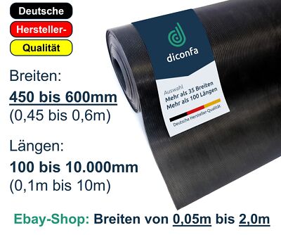 Gummimatte Feinriefenmatte 3mm 0,45m 0,5m 0,55m 0,6m breit Rillenmatte Meterware