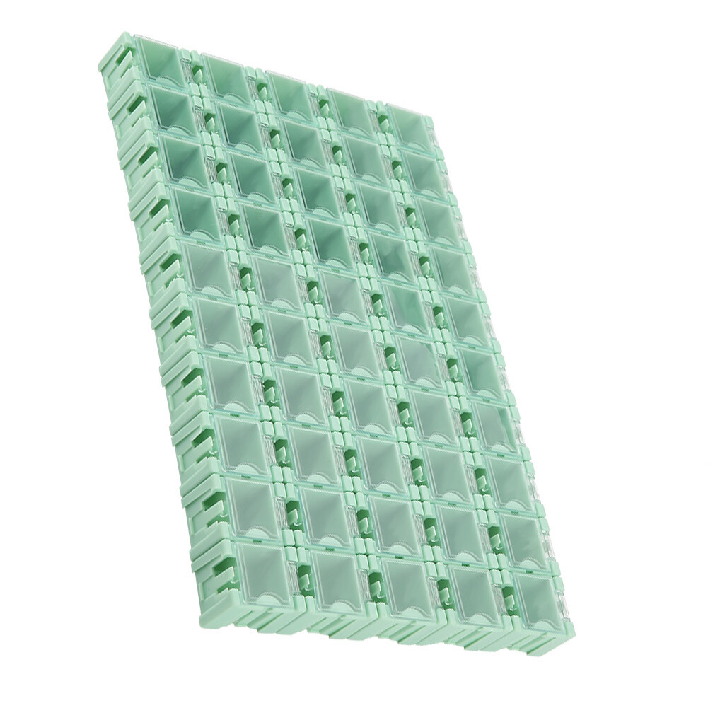 50 x Green SMT SMD Container Box Electronic Components Mini Storage Case AN