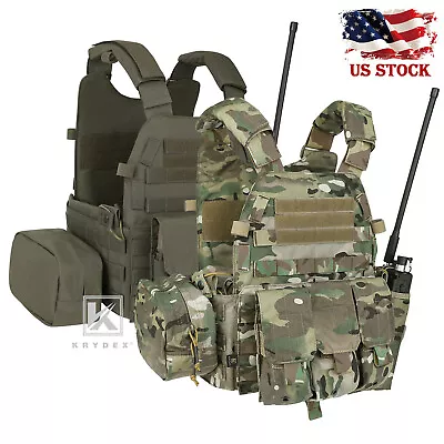 KRYDEX LBT-6094A Plate Carrier Tactical Body Armor Combat Vest Gear w/ Mag Pouch