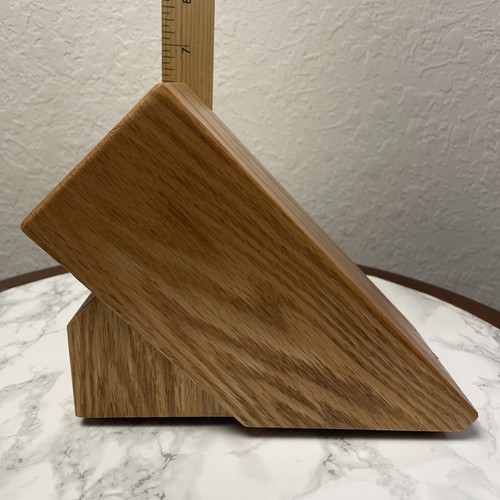 Cutco 10 Slot Oak Knife Block Holds 9 Knives + Sharpener Hole USA Made Nice! - Picture 5 of 9