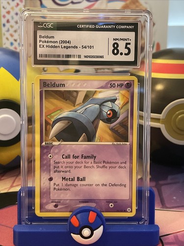 2004 Pokemon EX Hidden Legends Beldum Reverse Holo 54/101 CGC 8.5 NM/Mint+