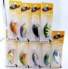 Vtg New Pre Pradco Bandit 100 Crankbait Fishing Lure Yellow Pack You Pick Color