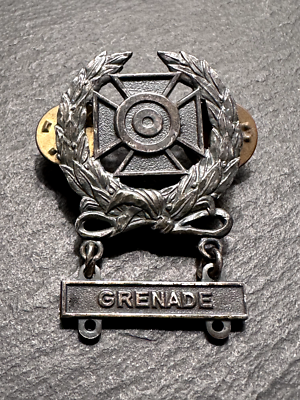 MILITARY MARKSMAN IRON CROSS GRENADE BADGE PIN MEDAL D297 | eBay