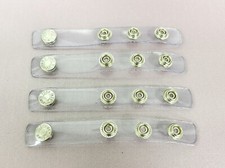 PVC Clear Kilt Extension Extender Kilt Vest Choker Belt Snap Bikers Set of 4