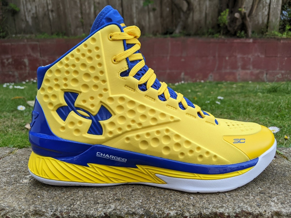DS UNDER ARMOUR CURRY 1 I YELLOW ICON PE sz 9.5 mvp i iv dubnation