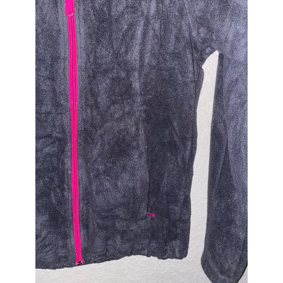 Mujer Columbia Negro Rosa Cremallera Completa Polar Chaqueta Suéter Mujer S Pequeño Foto 3 de 4