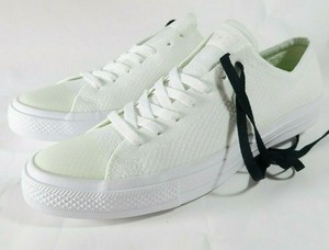 white flyknit converse