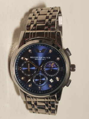 Belushi Luxury Stainless Steel Mens Watch Water Resistant **Needs Battery