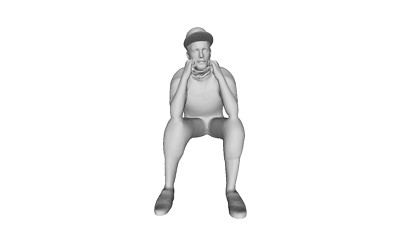Printle L Homme 688 Baseball Spieler Mann Sitzender Figur für Dioramen Zug Set