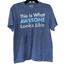 This is What Awesome Looks Like Med Blue Mens T-shirt