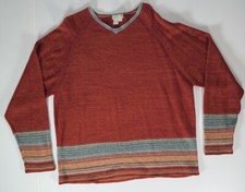 The Territory Ahead XL Sweater Southwestern Pullover Long-Sleeve - Ramie Orange