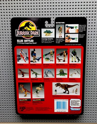~~~ 1993 KENNER JURASSIC PARK "ELLIE SATTLER" action figure orig package ~~~ - Picture 2 of 8