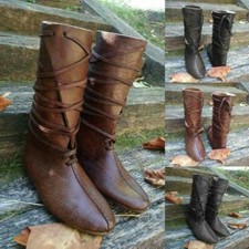 Cosplay Stage Boots Mens Womens Medieval Viking Boots Pu Reenactment