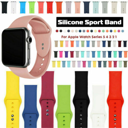 Silicone Apple Watch Straps for Apple Watch Band 44mm 40mm 42mm