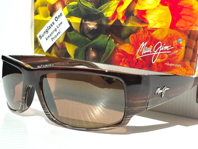 ジュビリー Maui Jim WORLD CUP Chocolate Stripe Fade POLARIZED Bronze GLASS