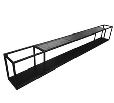 GRID FRAME - Steel, Sheet Metal and Mesh Loft Style Wall Shelf 10
