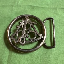 Moving Pendulum Ships Maritime Ocean Pirates Instrument Solid Brass Belt Buckle