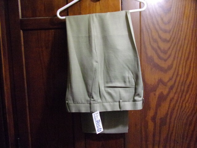 MEN'S PANTS HABAND EXECUTIVE DIVISION PRO TECH SIZE 32M COLOR CHAMPAIGNE BROWN 
