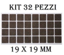 Feutres Autoadhésifs Carrés 32 Pz 19x19mm Noir Chaises Meubles Verre Formica DFH