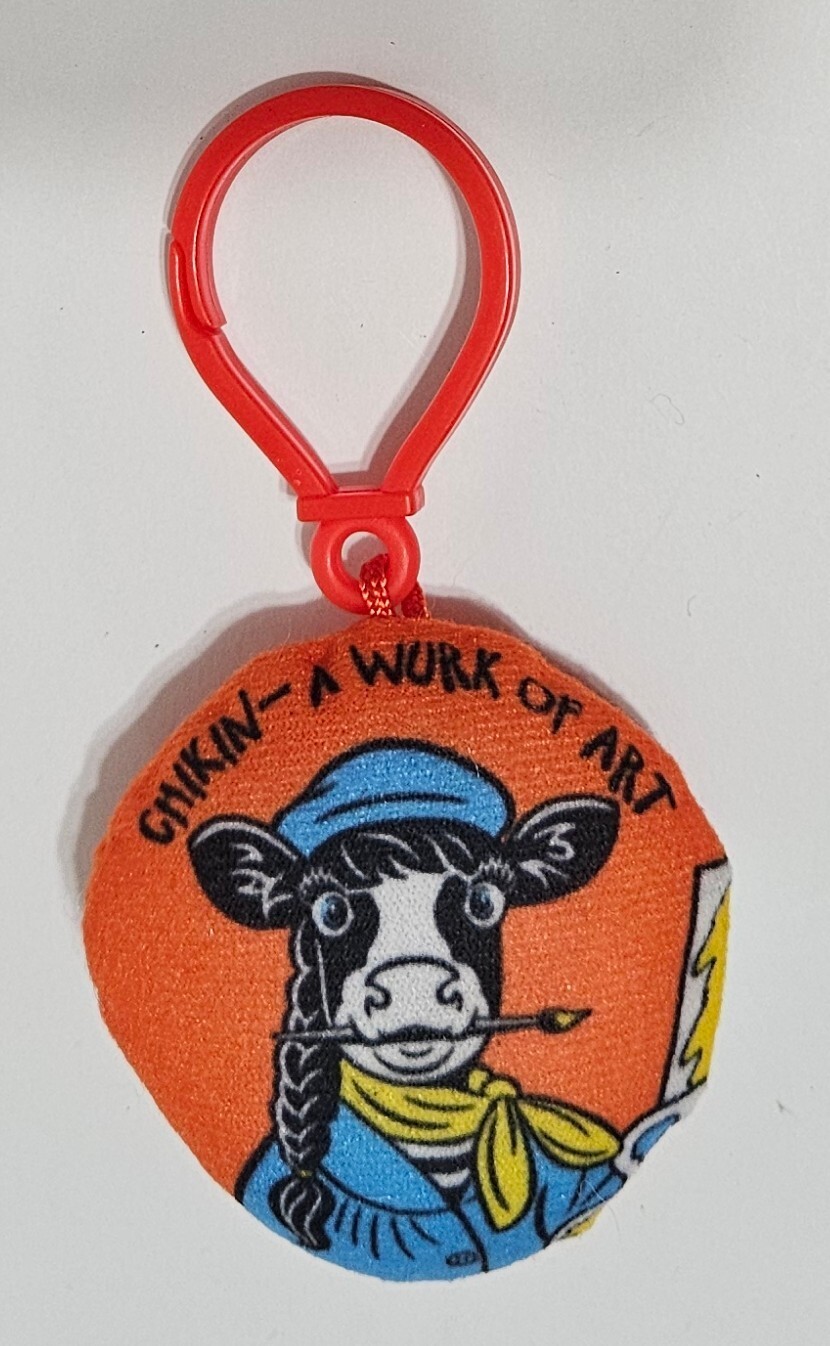 Chick-fil-A Chikin - A Wurk of Art Let's Create! 2" Plush Keychain Bag Clip 2019