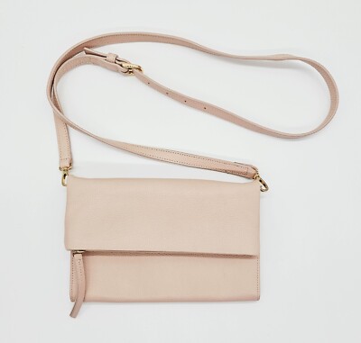 Nordstrom Leather Crossbody Bag Adjustable Strap Purse Pink NWOT Handbag