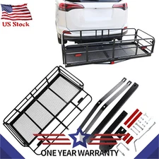 400 Lbs Heavy Duty Hitch Mount Cargo Carrier 60" x 24" x 14.4" For Car SUV