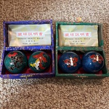 Lot 2 Sets CHINESE HEALTH EXERCISE STRESS BAODING BALLS RELAXATION THERAPY