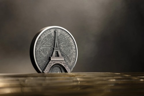 Cook Islands 10 dollars 2024 Eiffel Tower Paris 2 oz silver coin proof CIT - Picture 5 of 5