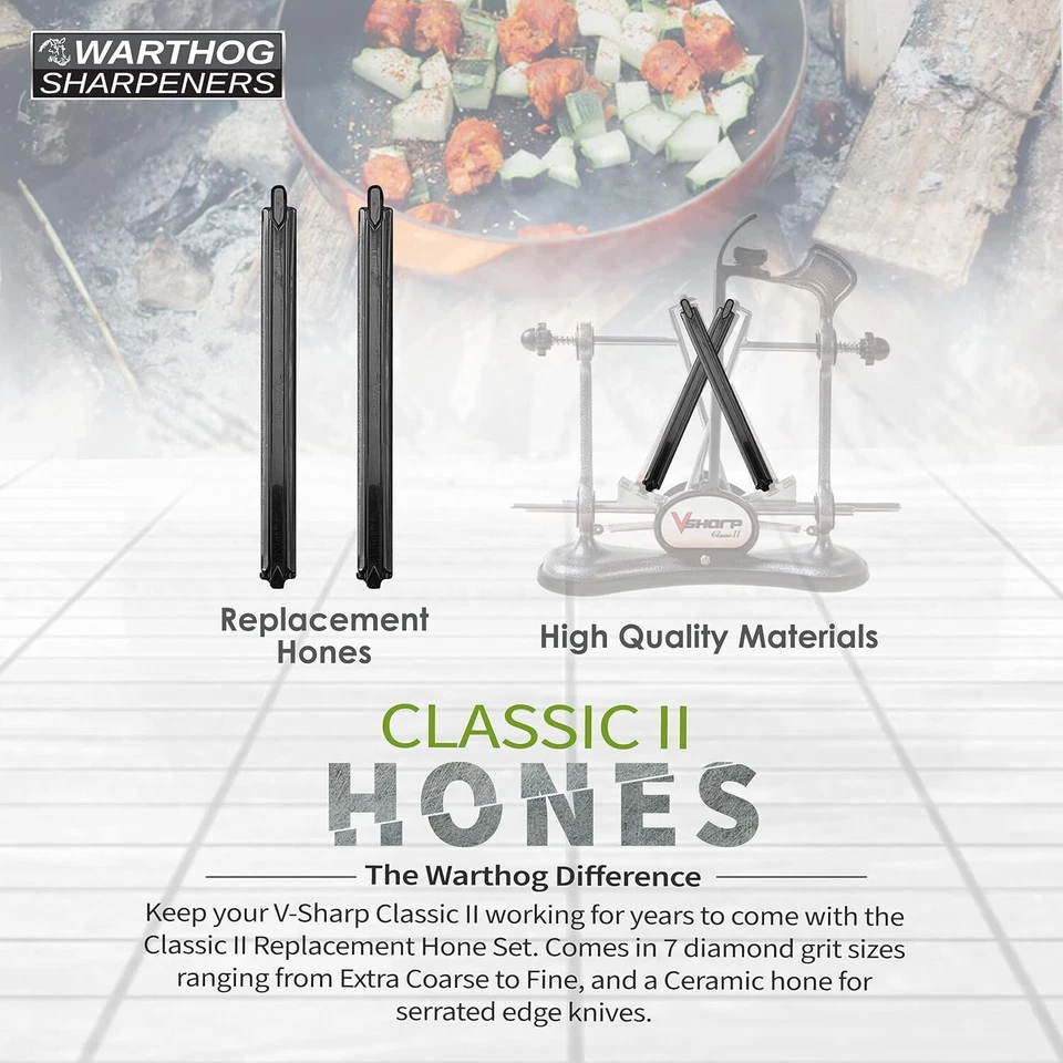 Juego de 2 afiladores de diamante fino, grano 1000 para sistemas de afilador de cuchillos V-Sharp Foto 4 de 4