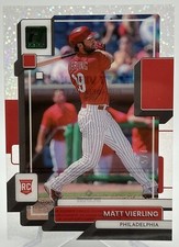 MATT VIERLING 2022 PANINI CHRONICLES CLEARLY DONRUSS GREEN PARALLEL /5 RC ROOKIE