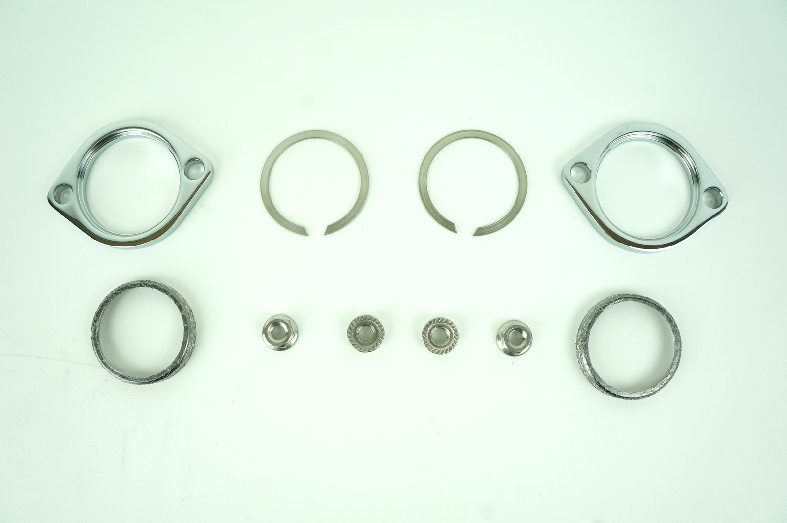 Harley Davidson Exhaust Flange Install Kit CClips Serrated Nuts