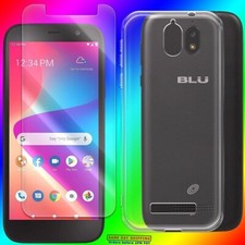 Waterproof Soft Slim TPU Protective Case Screen Protector for Blu View 2 B130DL