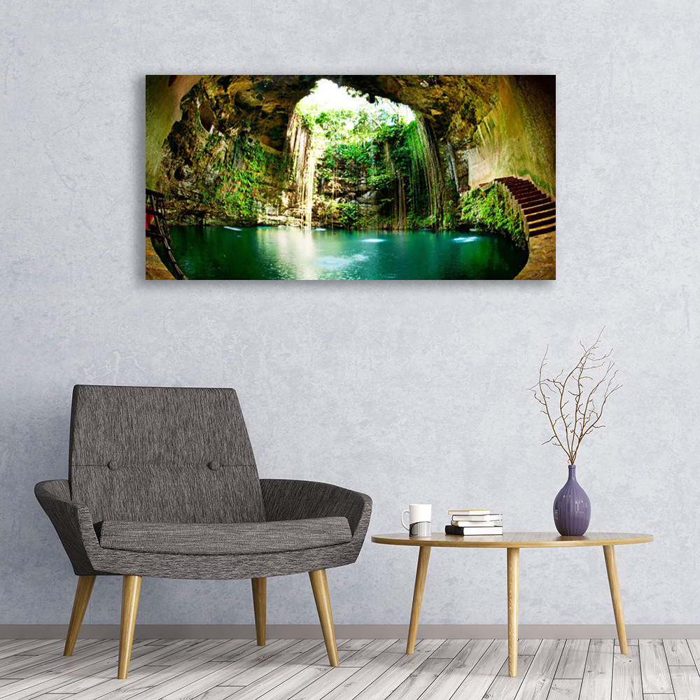 Tableau image impression 120x60 cascade grand format décoration murale nature - 2