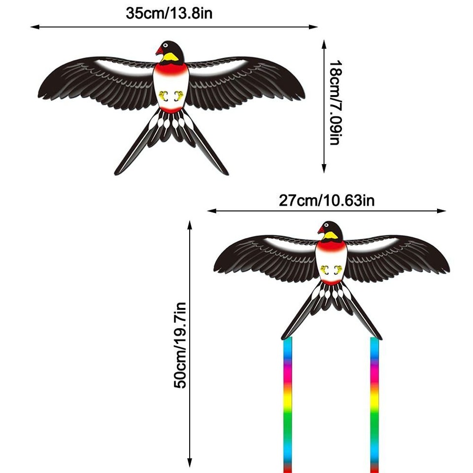 Lightweight Dynamic Kites Plastic Long Tail Kites Fishing Rod Kites