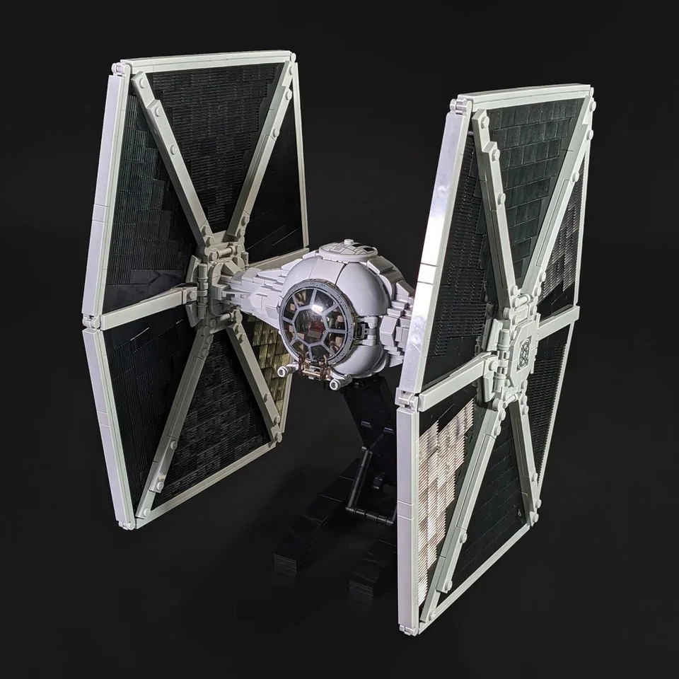 Modubrix Mocs Building Blocks TIE Fighter Fighter 1385 Pieces Set Brick Toy Kit - Image 2 of 4