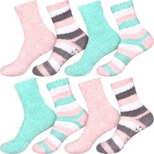 Women's Super Cozy Warm Fuzzy Socks - Thick Plush Anti-Slip Fluffy Slipper Socks