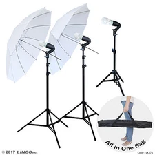 LINCO Lincostore Photography Studio Lighting Kit Photo Umbrella Bulb Stand LK371