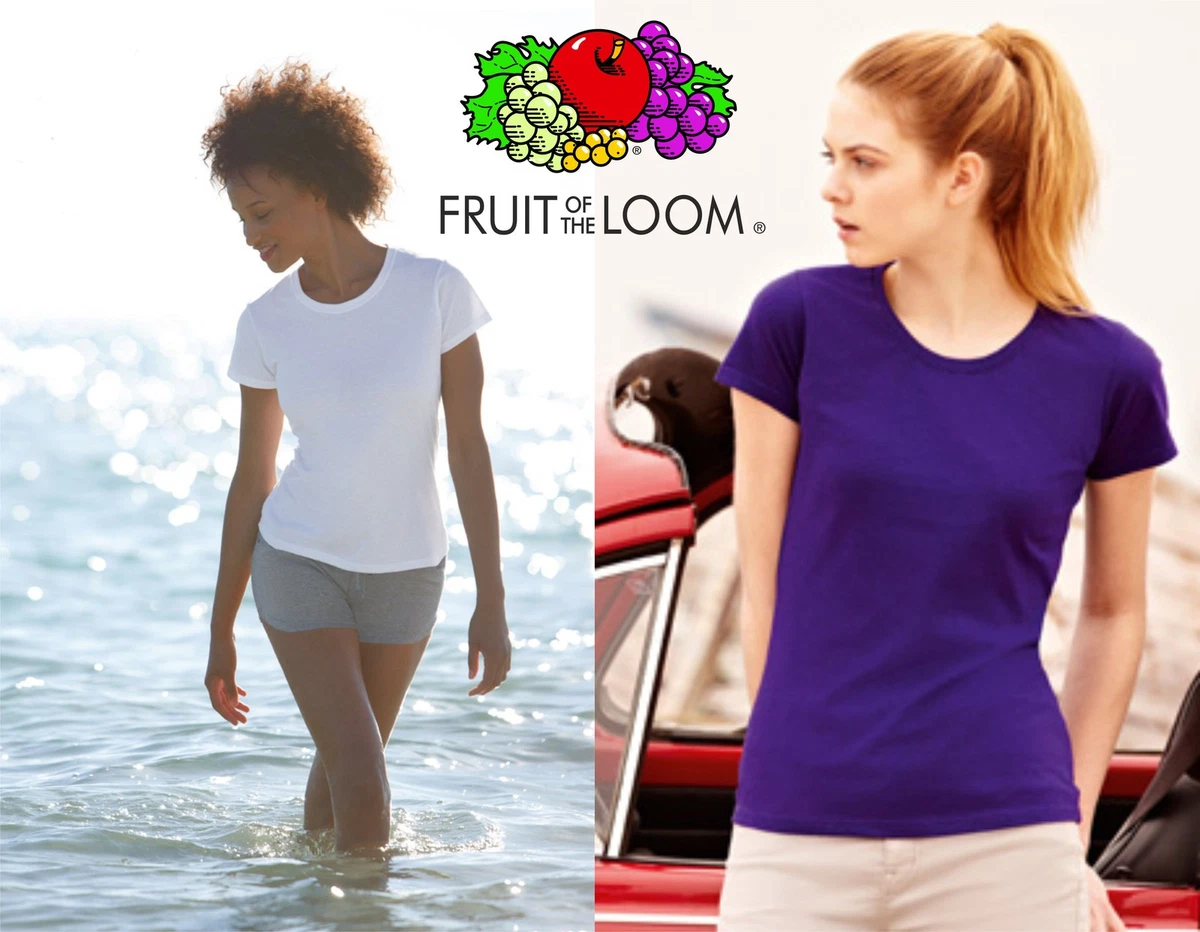 Fruit Of The Loom Maglietta Manica Corta Donna - XS, Colore Rosso, Morbida E Comoda - 5