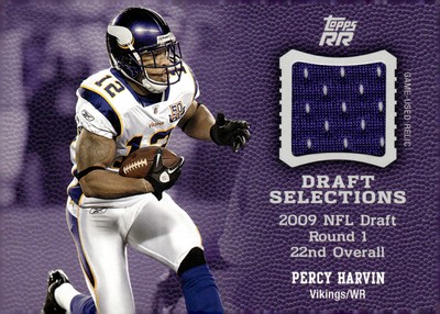2011 Topps Rising Rookies #DSS-PH Percy Harvin Draft Selection Jerseys