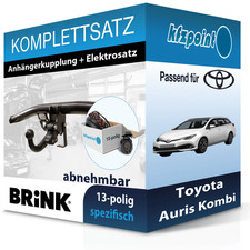 Für Toyota Auris Kombi 13- BRINK Anhängerkupplung abnehmbar + 13polig E-Satz neu