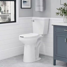 21 In. 2-Piece 1.28 GPF Single Flush Elongated Toilet in White, Tall Toilets for