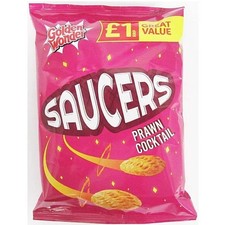 Box of 18 Golden Wonder Saucers Prawn Cocktail 18 Bags | 40g | Full Box