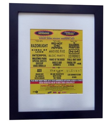 READING LEEDS 2007+Smashing Pumpkins+POSTER+AD+FRAMED ORIGINAL+FAST WORLD SHIP