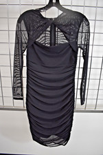 NWT Marciano Black Mesh Cocktail Dress SIZE 6 US On Sale nt