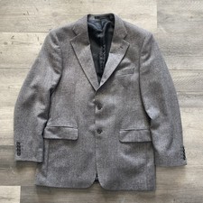 MARKS SPENCER NEW WOOL GREY BLAZER SIZE MEDIUM MADE IN ENGLAND