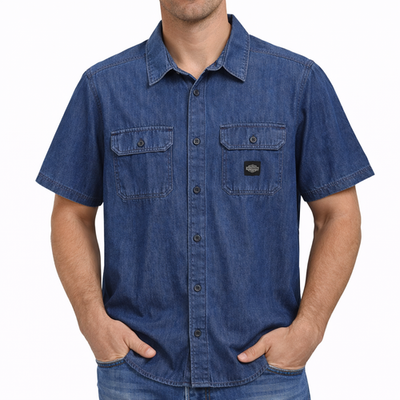 Harley-Davidson Men's Short Sleeve Chambray Button Shirt, Blue - 96740-25VM | eBay Harley-Davidson Men's Short Sleeve Chambray Button Shirt, Blue - 96740-25VM | eBay