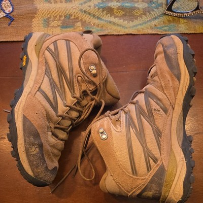 The North Face Light Brown Vibram Soles Hiking Boots Shoes Size 10 Womens US